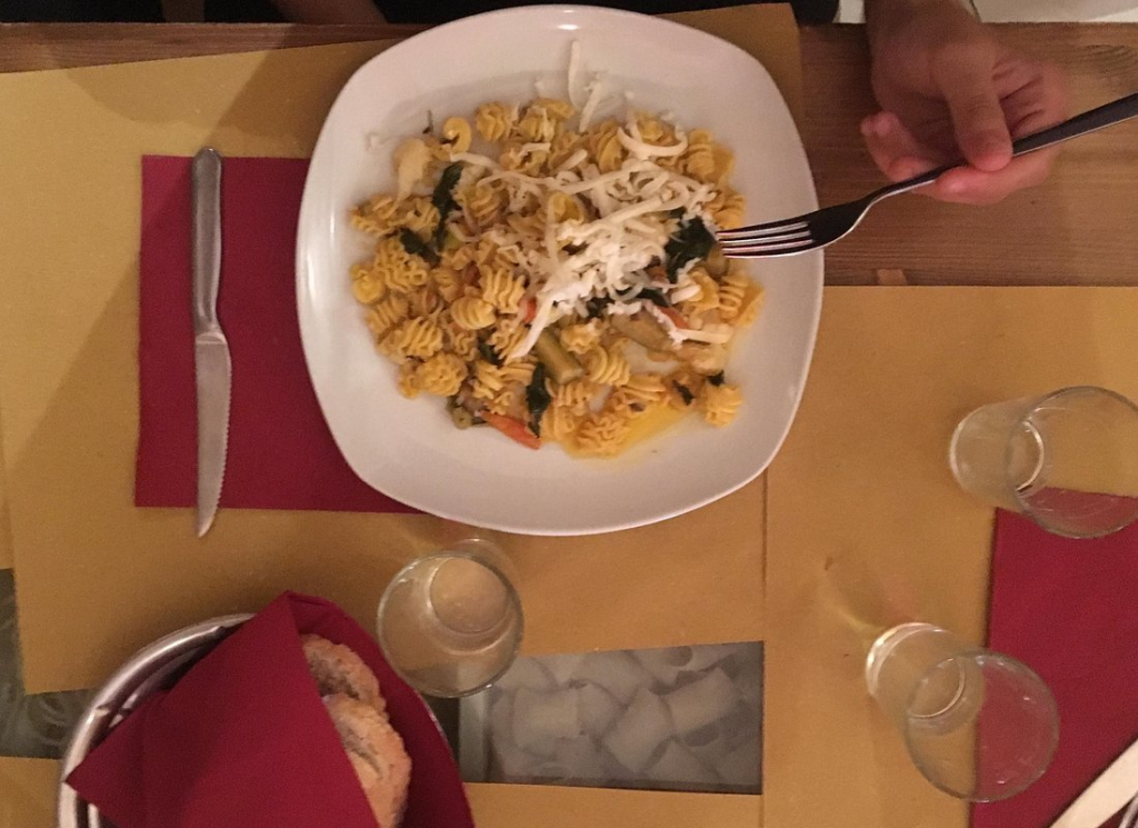 Traditional Italian pasta dish served during a florence food and wine walking tour tasting stop at a Florence trattoria.