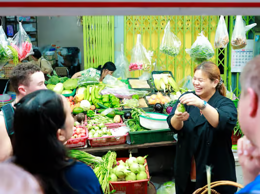Cooking demonstration during one of the Best Thai Cooking Classes in Bangkok